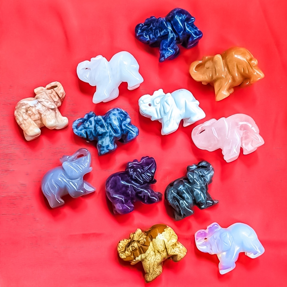 Metaphysical Healing Crystal Elephant Gemstone | Body Balance Gemstone